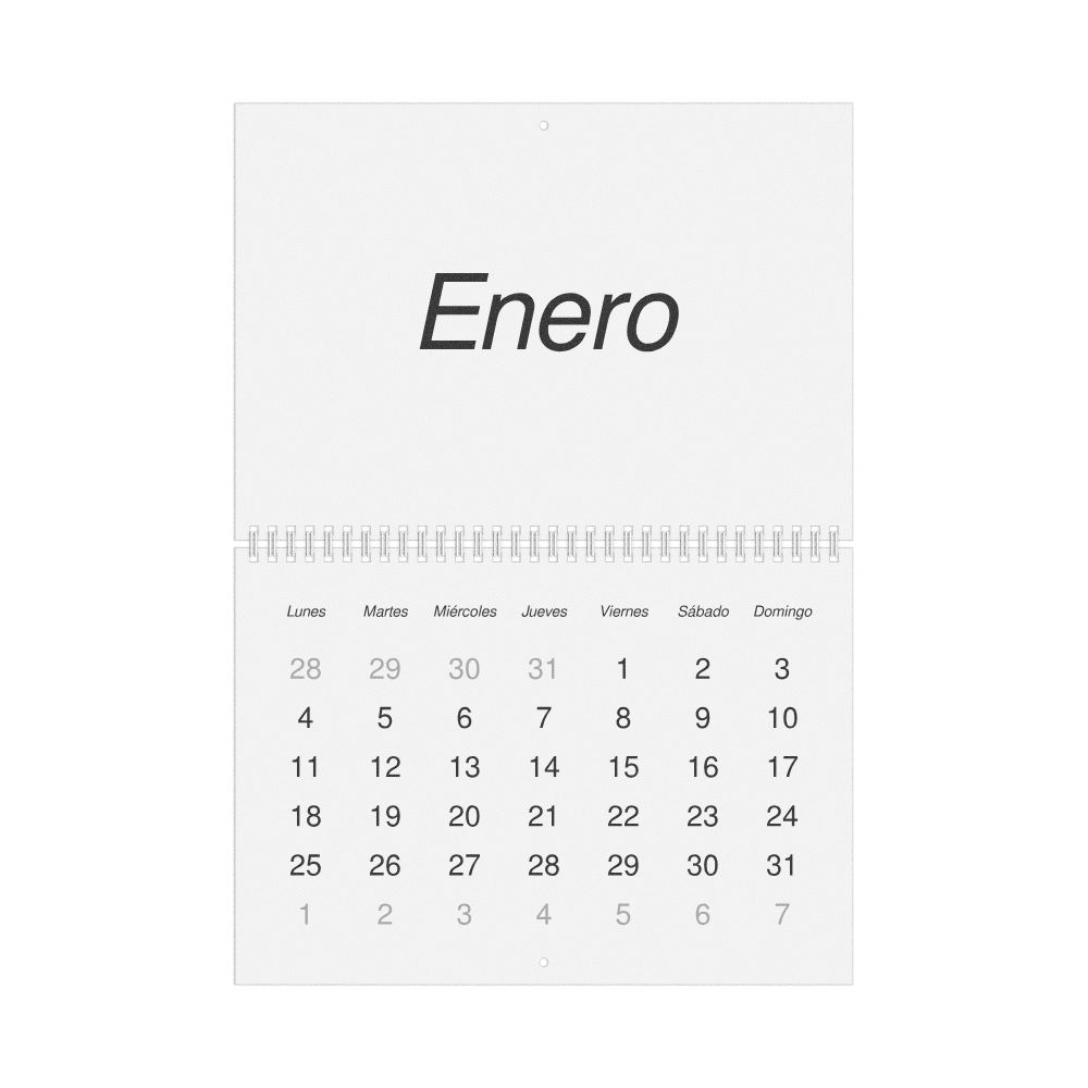 Leskoff 2027 Wall Calendar, Quechua-Labeled, Monday-Start Layout, Wire-Bound, 11.7 x 8.3 in (29.7 x 21.0 cm), image 1 of 1