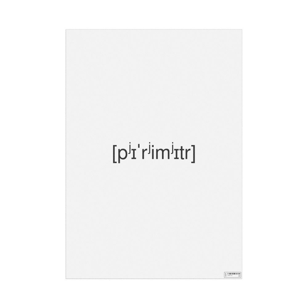 Leskoff периметр IPA Transcription Poster, image 1 of 1