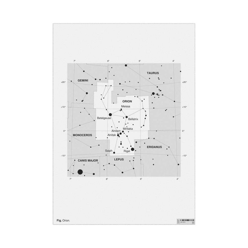 Leskoff Orion Constellation Poster, English-Labeled, image 1 of 3