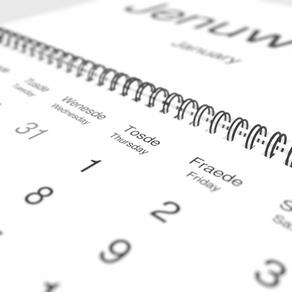 Leskoff 2026 Wall Calendar, Bislama/English-Labeled, Sunday-Start Layout, Wire-Bound, 11.7 x 8.3 in (29.7 x 21.0 cm), image 1 of 2