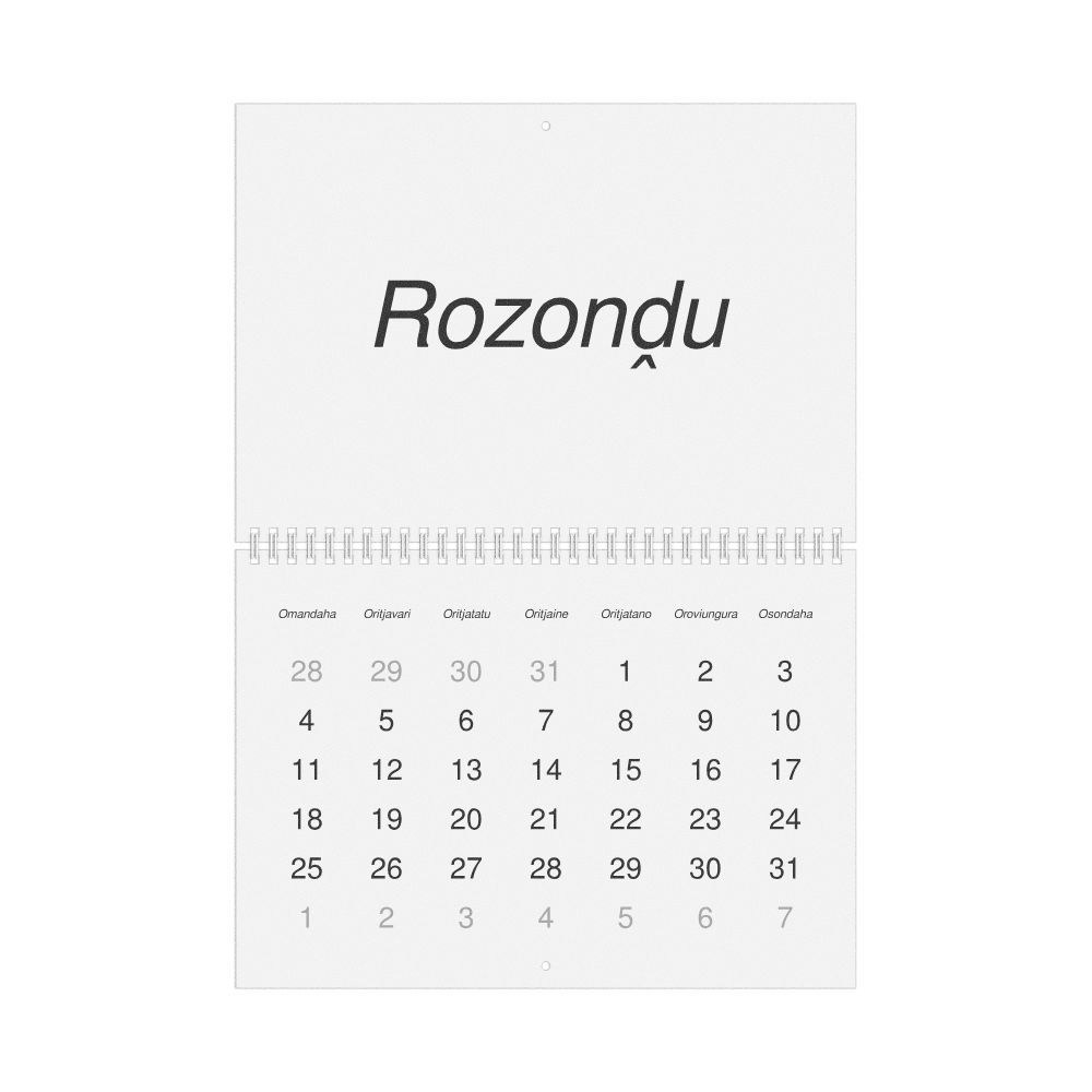Leskoff 2027 Wall Calendar, Herero-Labeled, Monday-Start Layout, Wire-Bound, 11.7 x 8.3 in (29.7 x 21.0 cm), image 1 of 1