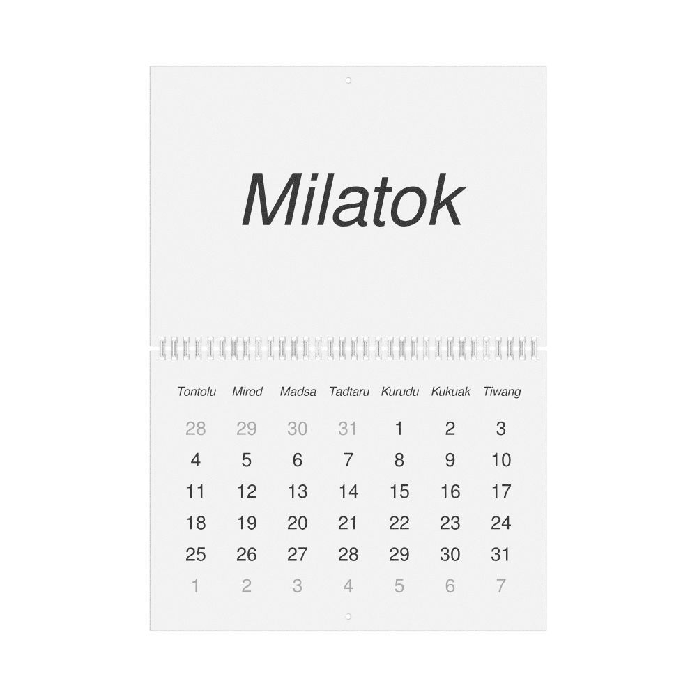 Leskoff 2027 Wall Calendar, Dusun-Labeled, Monday-Start Layout, Wire-Bound, 11.7 x 8.3 in (29.7 x 21.0 cm), image 1 of 1