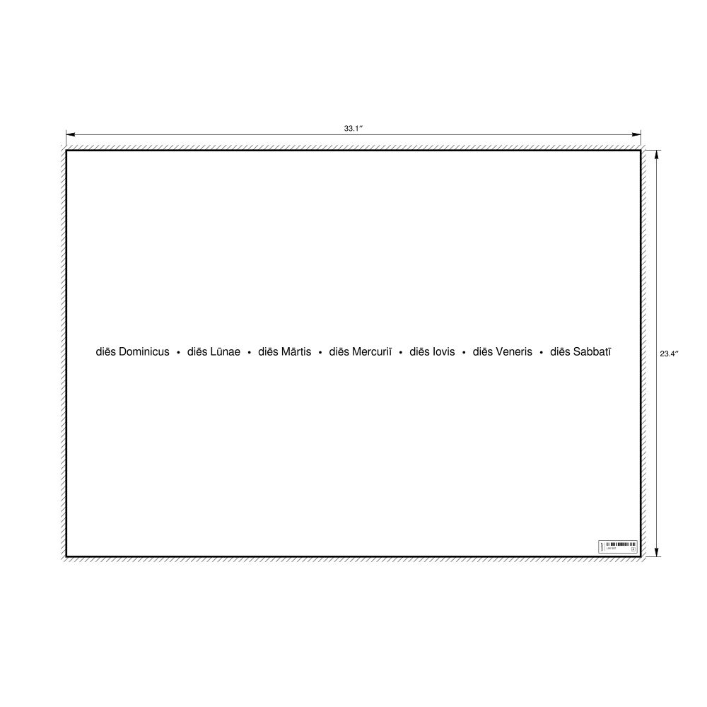 Leskoff Days of the Week Poster, Latin-Labeled, image 1 of 1