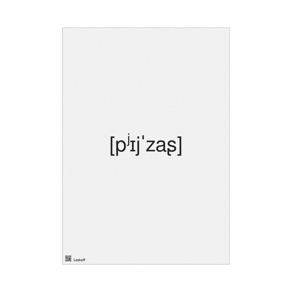 Leskoff пейзаж IPA Transcription Poster, image 1 of 1