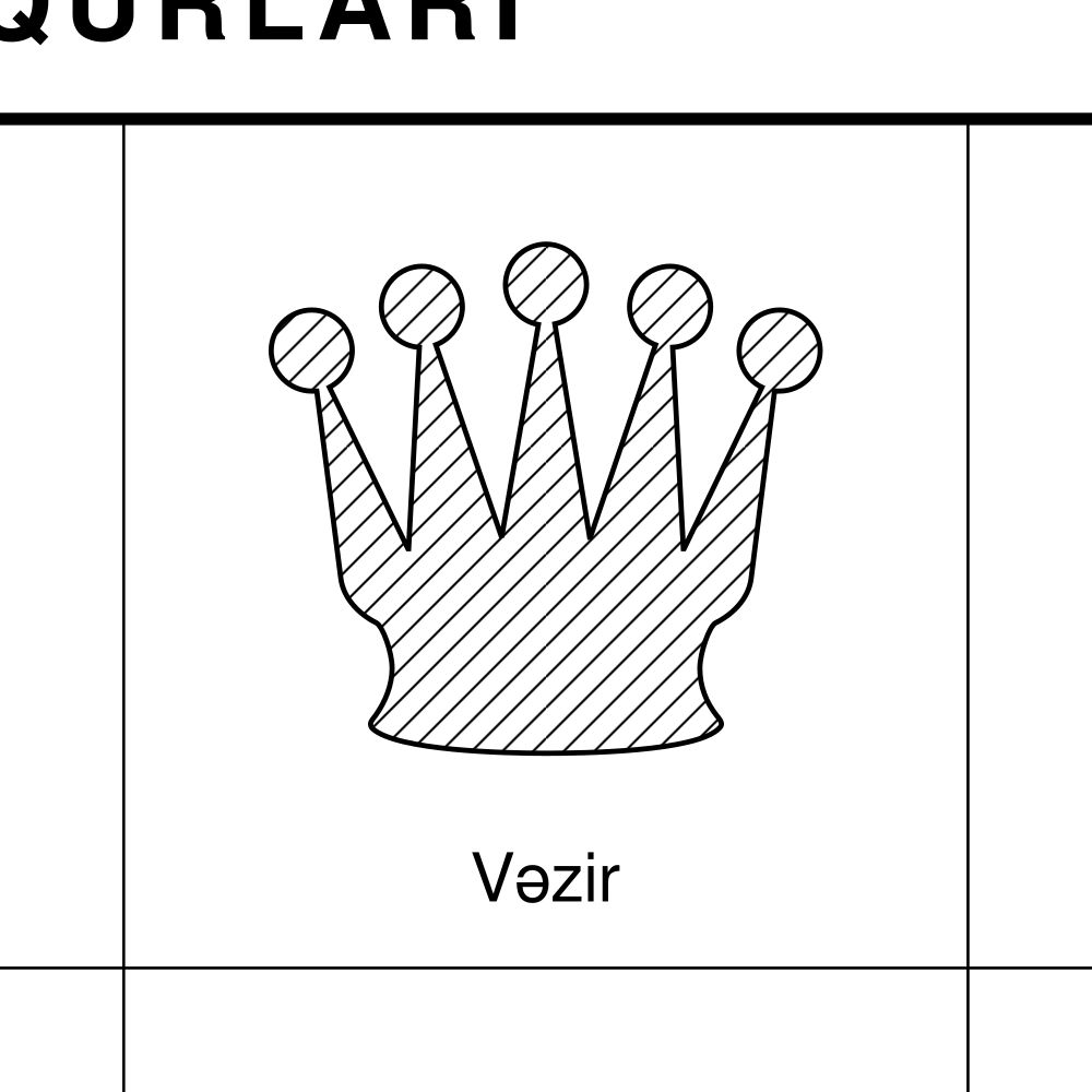 Leskoff Chess Pieces Poster, Azerbaijani-Labeled, image 2 of 2