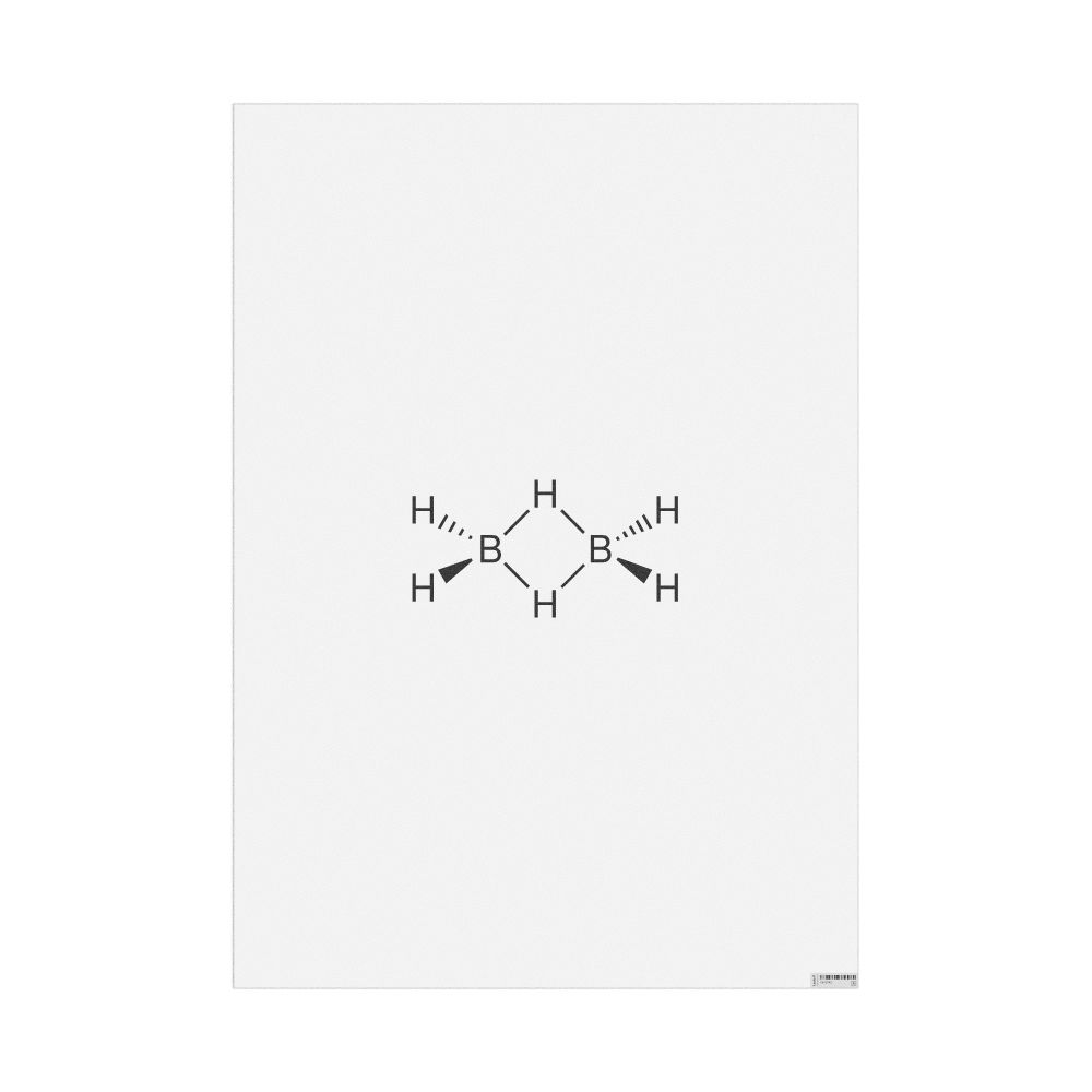 Leskoff Diborane Molecule Poster, 2D Structure, image 1 of 1
