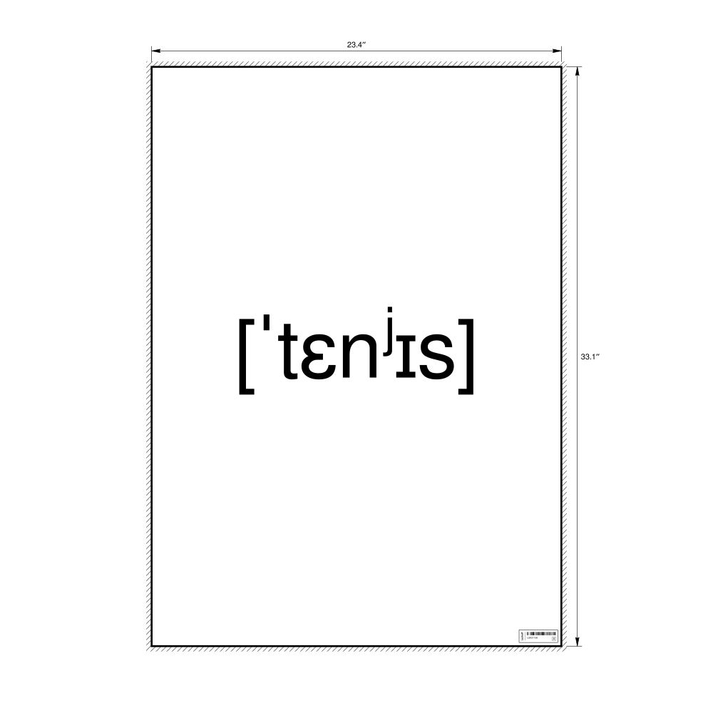 Leskoff теннис IPA Transcription Poster, image 1 of 1