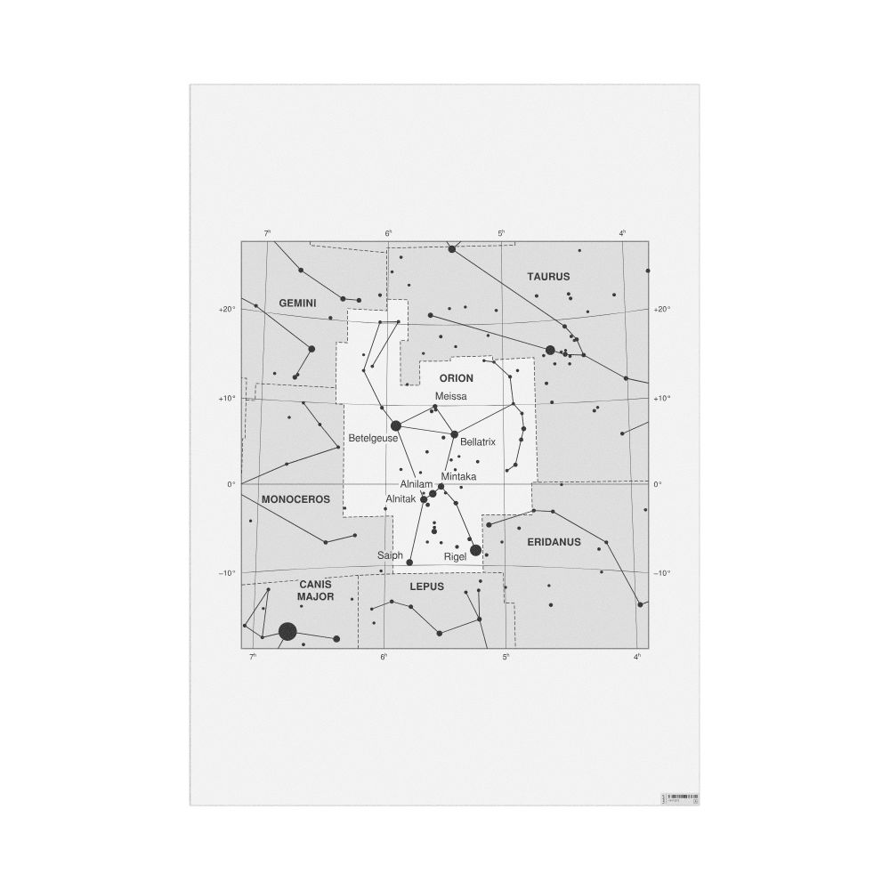 Leskoff Orion Constellation Poster, English-Labeled, image 1 of 1