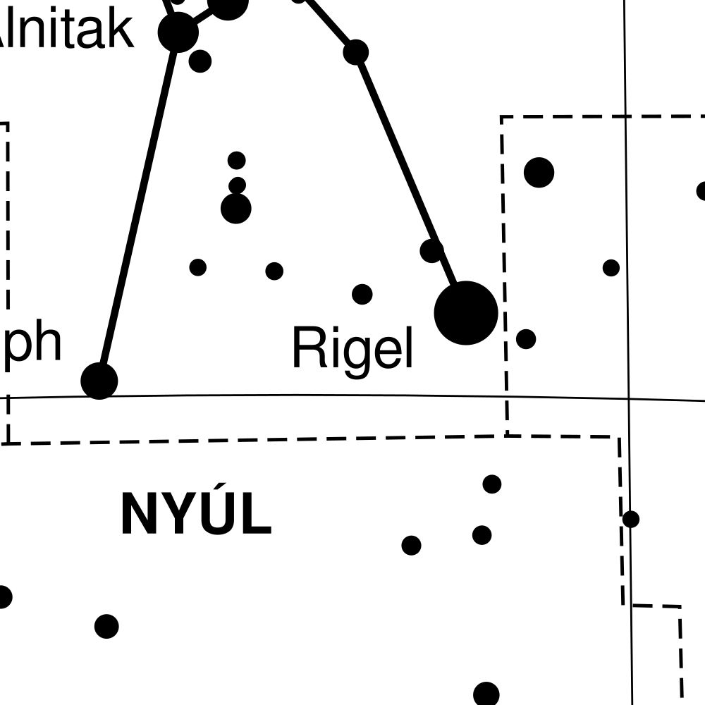 Leskoff Orion Constellation Poster, Hungarian-Labeled, image 2 of 2