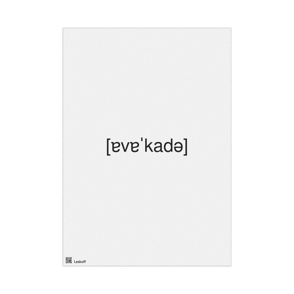 Leskoff авокадо IPA Transcription Poster, image 1 of 1