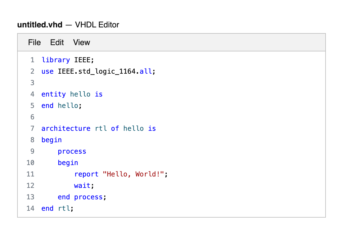 VHDL Editor