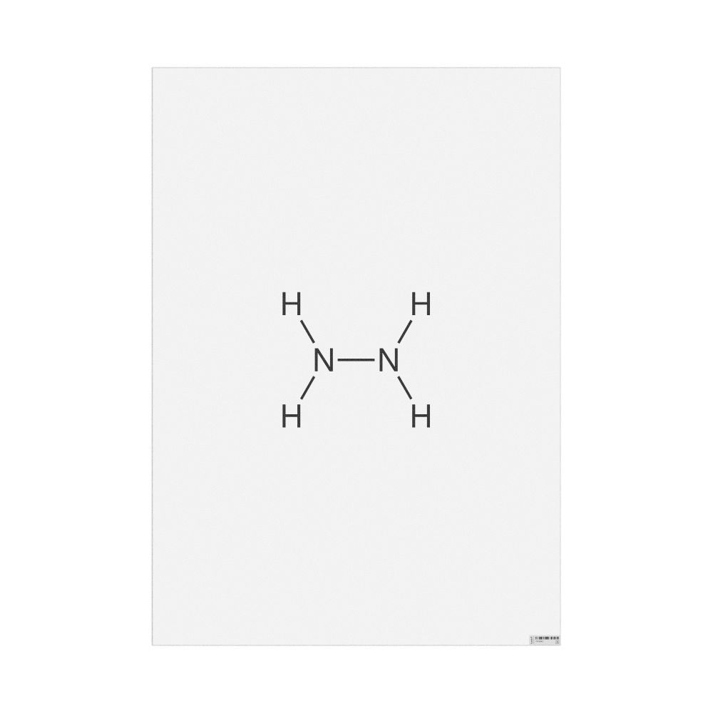 Leskoff Hydrazine Molecule Poster, 2D Structure, image 1 of 1