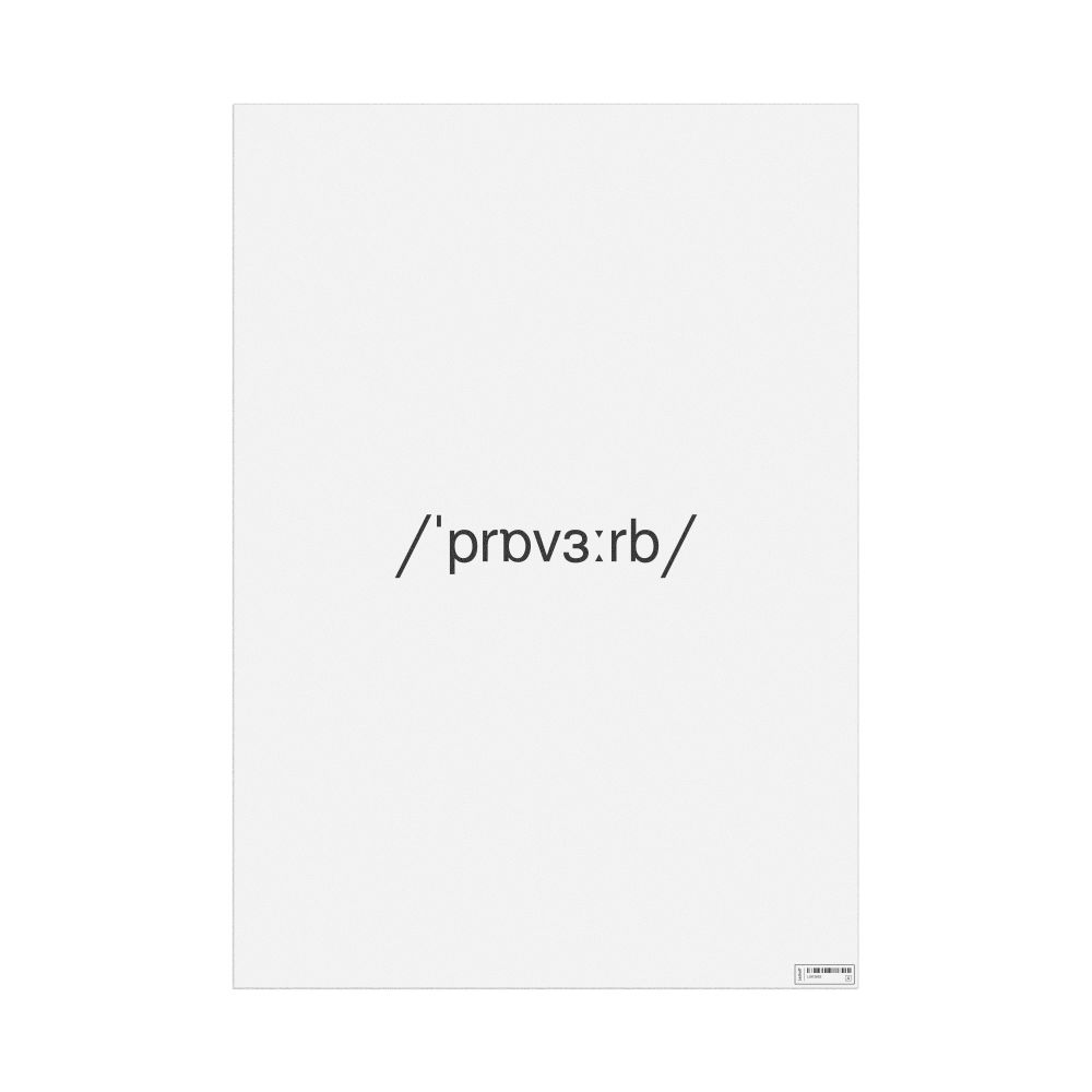 Leskoff proverb IPA Transcription Poster, image 1 of 1