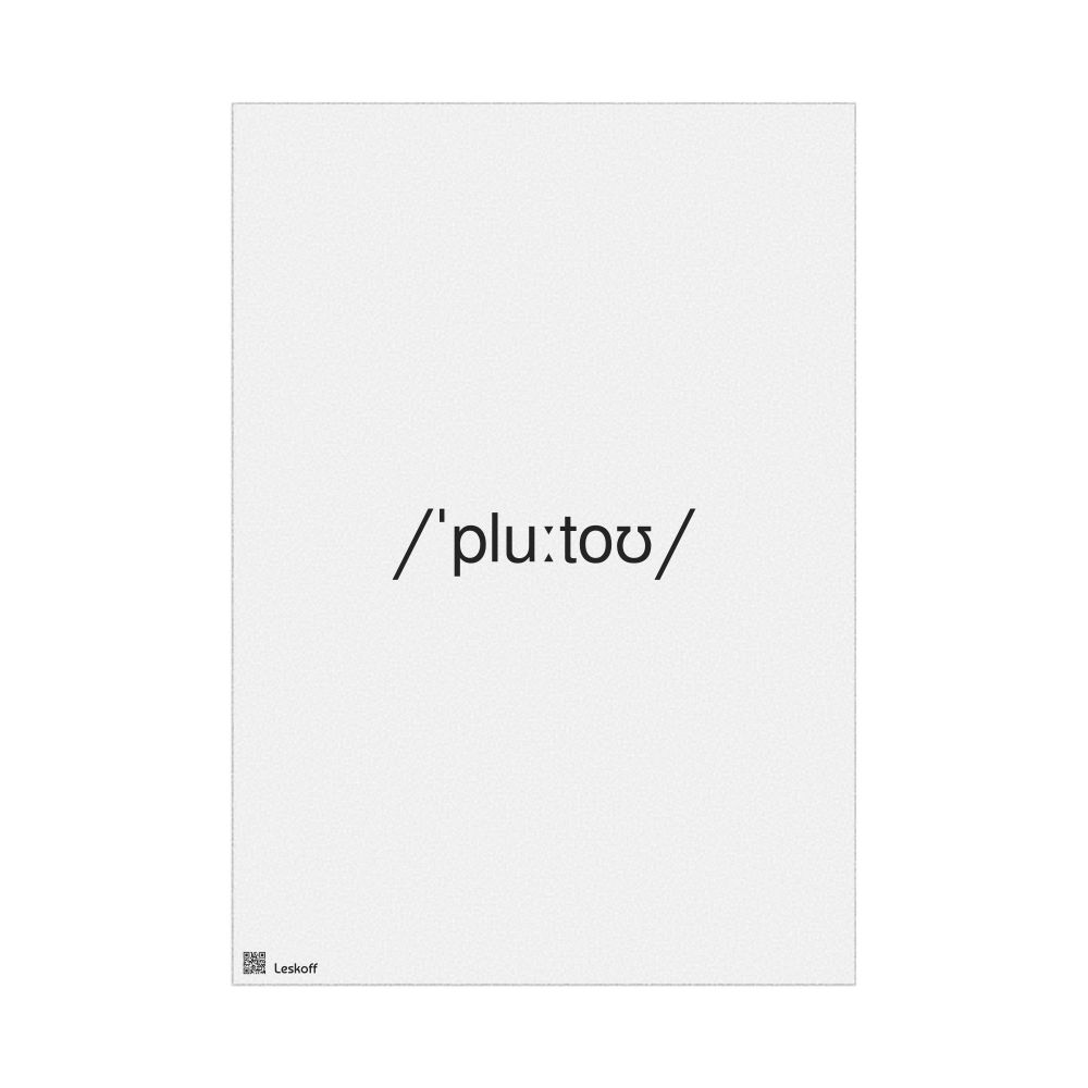 Leskoff Pluto IPA Transcription Poster, image 1 of 1