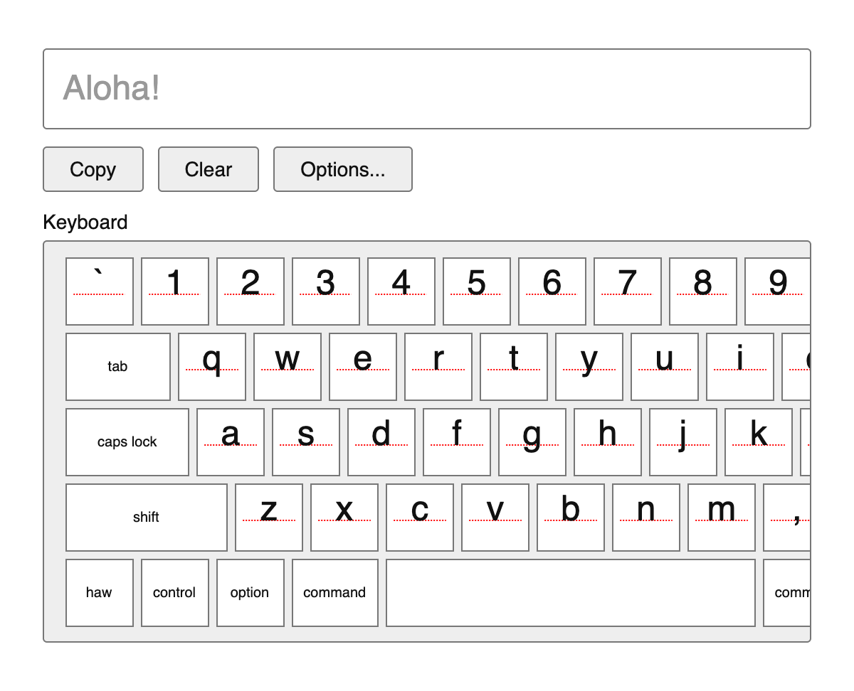 Hawaiian Keyboard