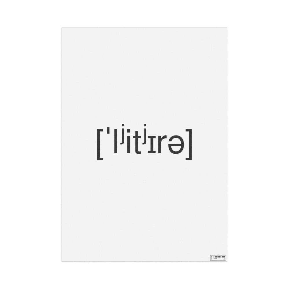Leskoff литера IPA Transcription Poster, image 1 of 1