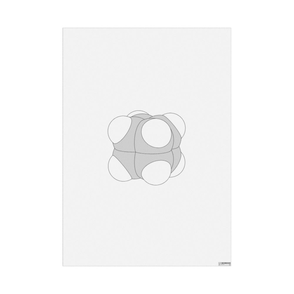 Leskoff Cubane Molecule Poster, Space-Filling Model, image 1 of 1
