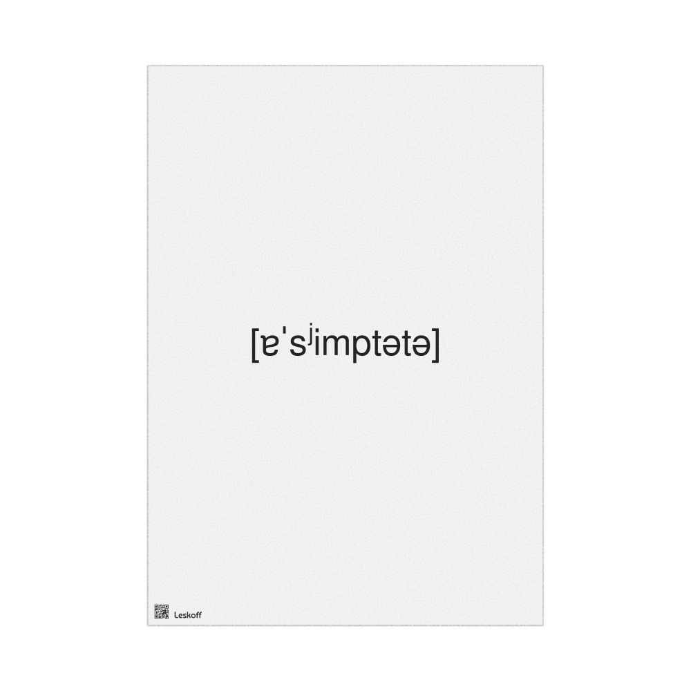 Leskoff асимптота IPA Transcription Poster, image 1 of 1