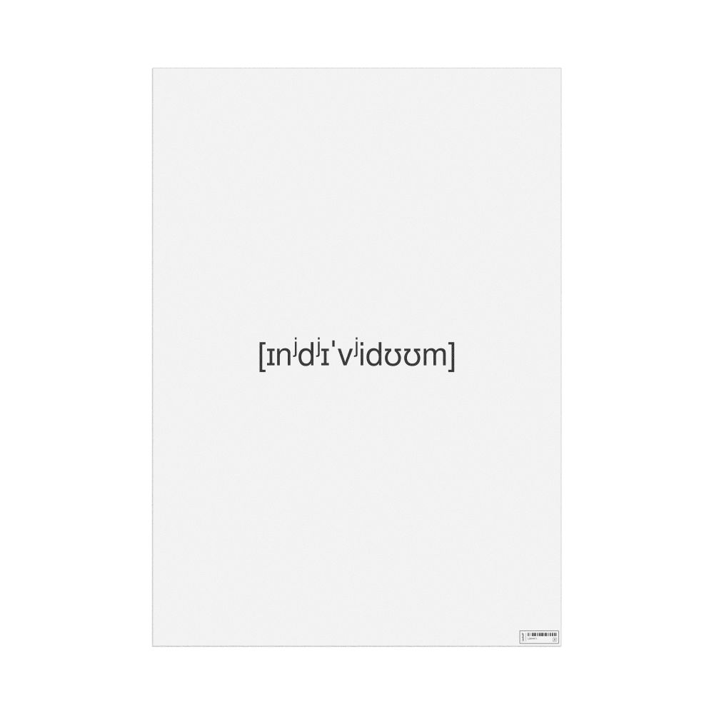 Leskoff индивидуум IPA Transcription Poster, image 1 of 1