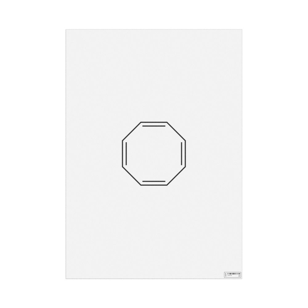 Leskoff Cyclooctatetraene Molecule Poster, 2D Structure, image 1 of 1