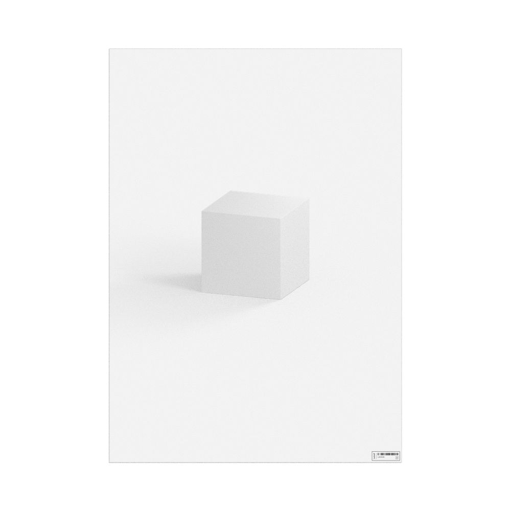 Leskoff Cube Poster, Solid Shape, image 1 of 1