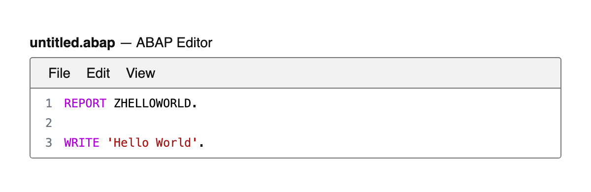 ABAP Editor