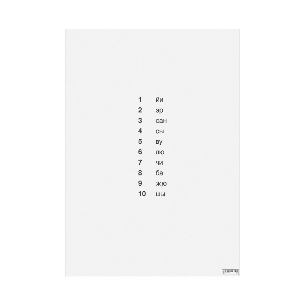 Leskoff Numbers 1–10 Poster, Dungan-Labeled, image 1 of 1