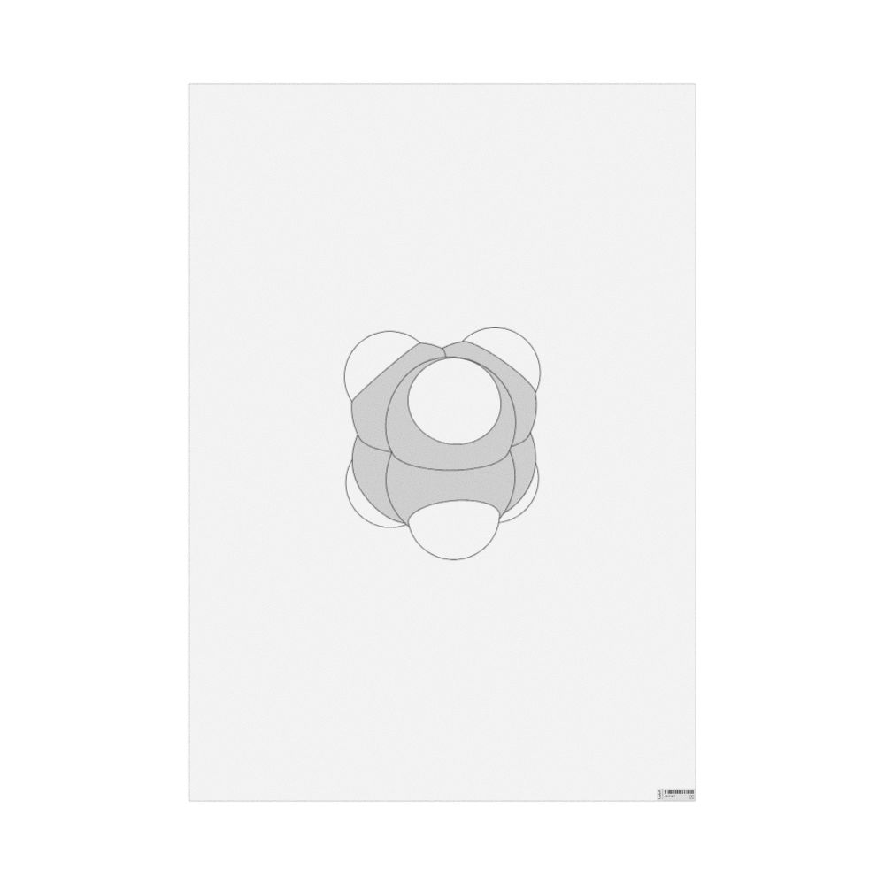 Leskoff Prismane Molecule Poster, Space-Filling Model, image 1 of 1
