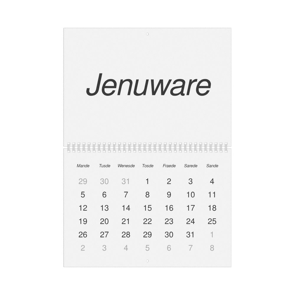 Leskoff 2026 Wall Calendar, Bislama-Labeled, Monday-Start Layout, Wire-Bound, 11.7 x 8.3 in (29.7 x 21.0 cm), image 1 of 1