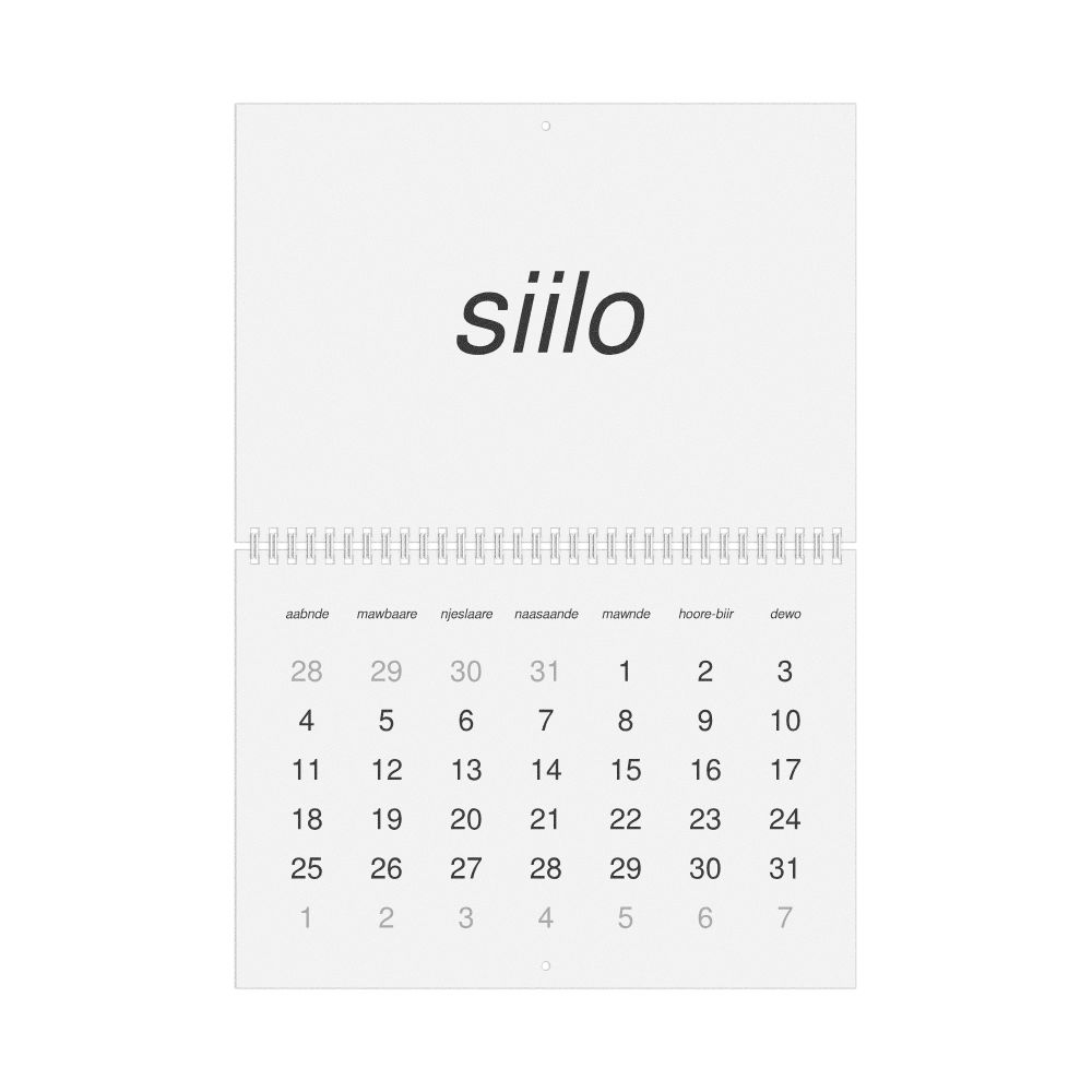 Leskoff 2027 Wall Calendar, Fula-Labeled, Monday-Start Layout, Wire-Bound, 11.7 x 8.3 in (29.7 x 21.0 cm), image 1 of 1