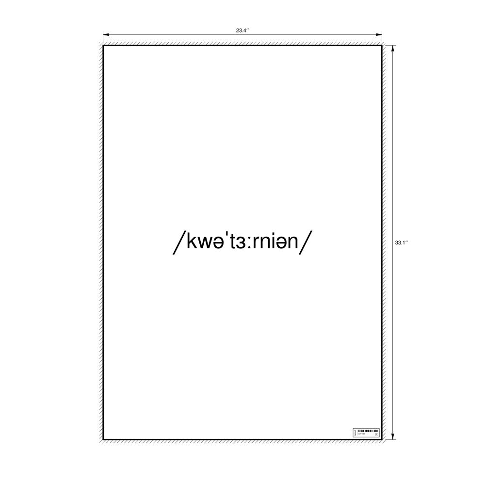 Leskoff quaternion IPA Transcription Poster, image 1 of 1