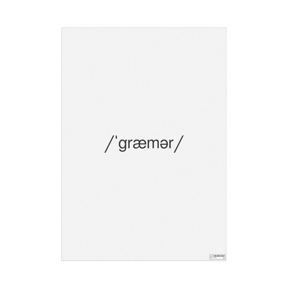 Leskoff grammar IPA Transcription Poster, image 1 of 1
