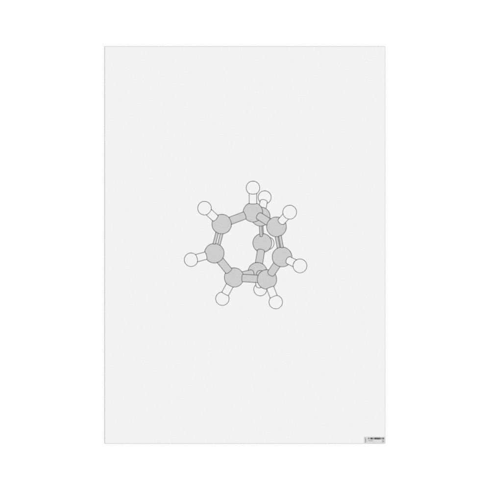 Leskoff Bullvalene Molecule Poster, Ball-and-Stick Model, Stylized, image 1 of 1