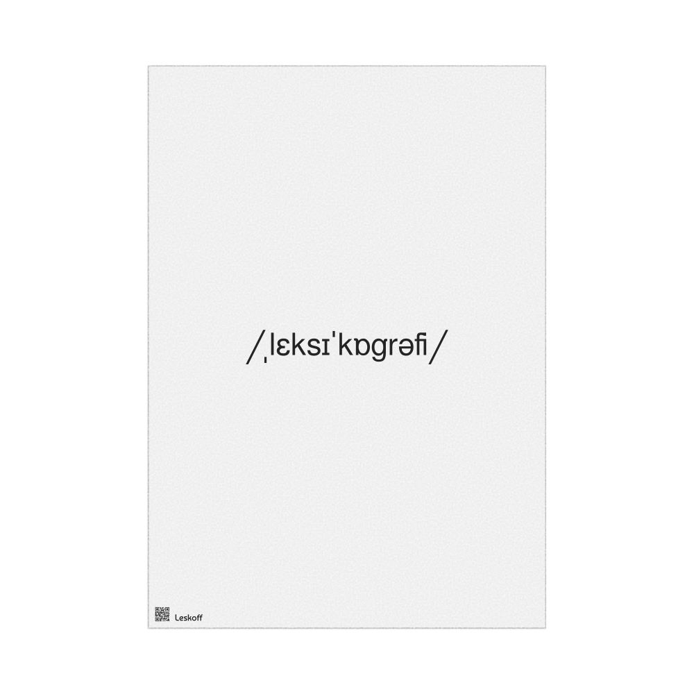 Leskoff lexicography IPA Transcription Poster, image 1 of 1