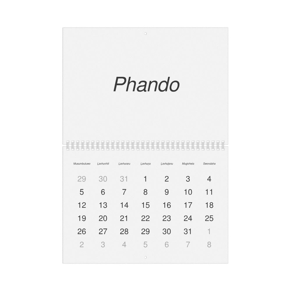 Leskoff 2026 Wall Calendar, Venda-Labeled, Monday-Start Layout, Wire-Bound, 11.7 x 8.3 in (29.7 x 21.0 cm), image 1 of 1