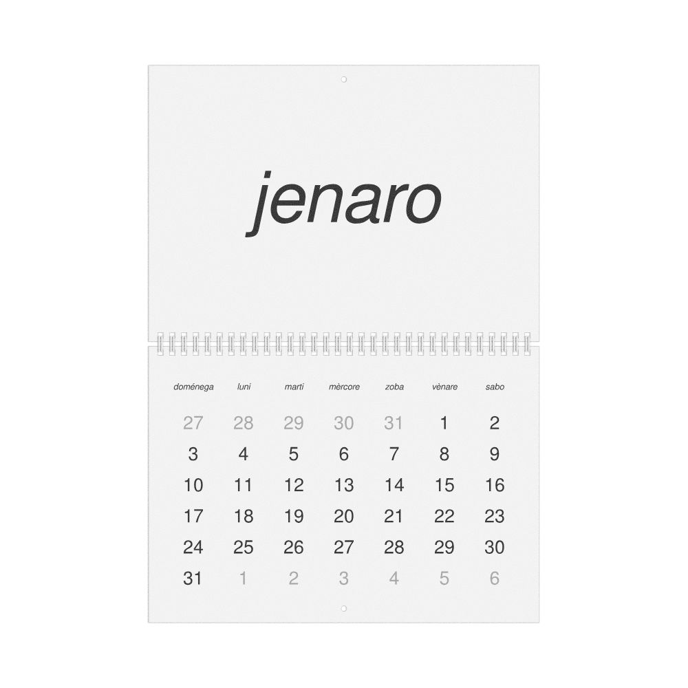 Leskoff 2027 Wall Calendar, Venetian-Labeled, Sunday-Start Layout, Wire-Bound, 11.7 x 8.3 in (29.7 x 21.0 cm), image 1 of 1