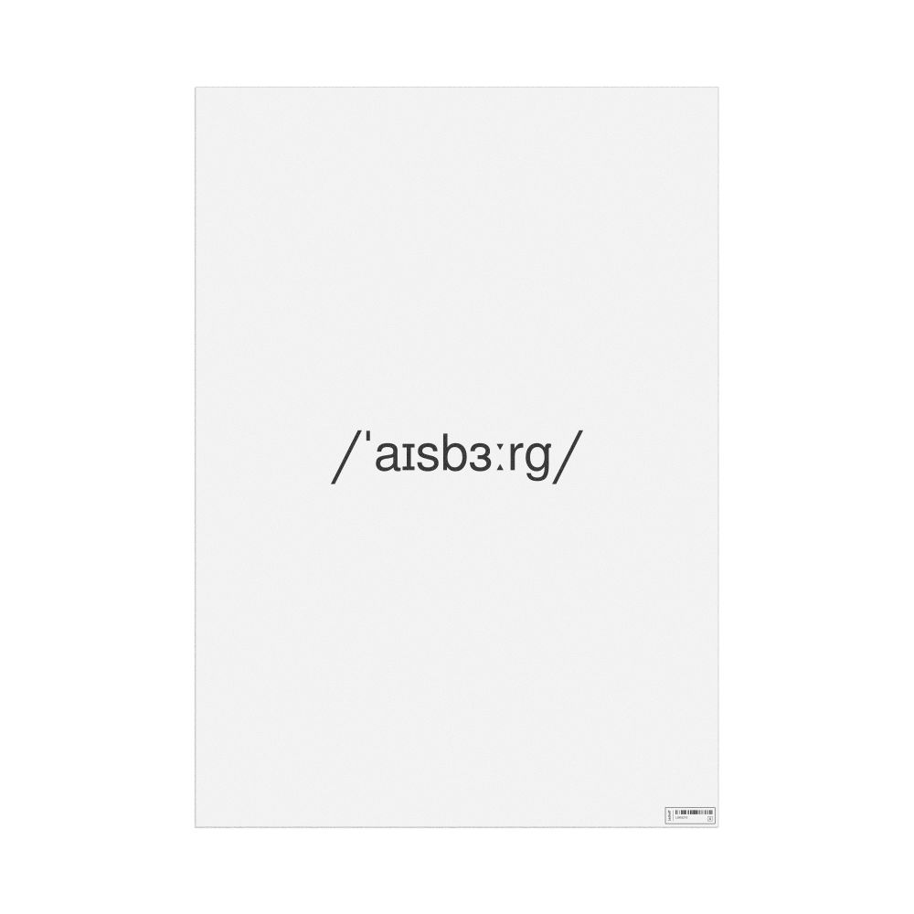 Leskoff iceberg IPA Transcription Poster, image 1 of 1