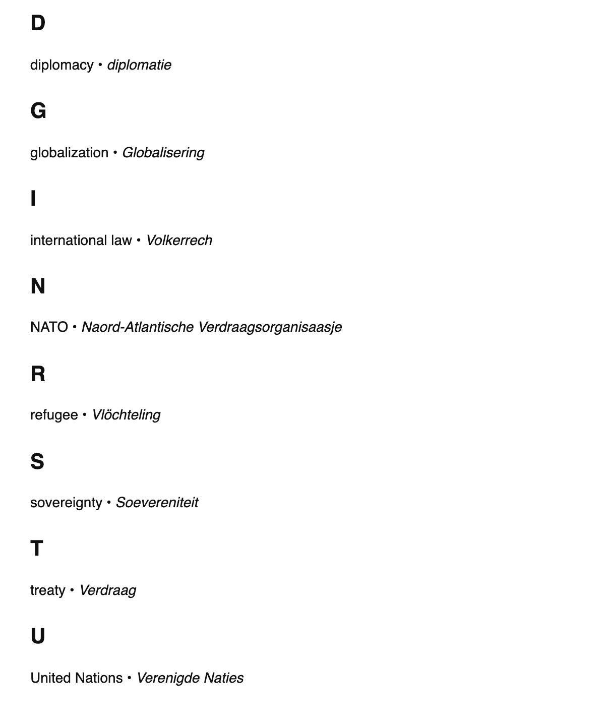 International relations terms in Limburgish