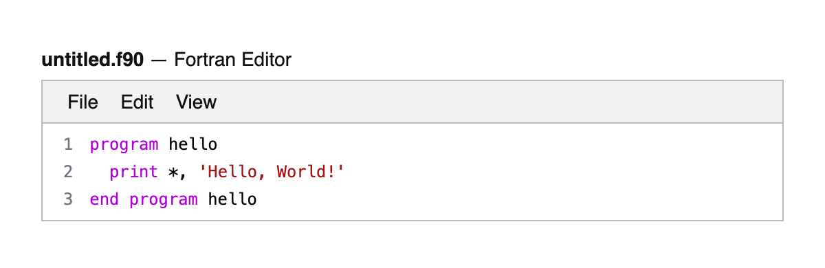 Fortran Editor