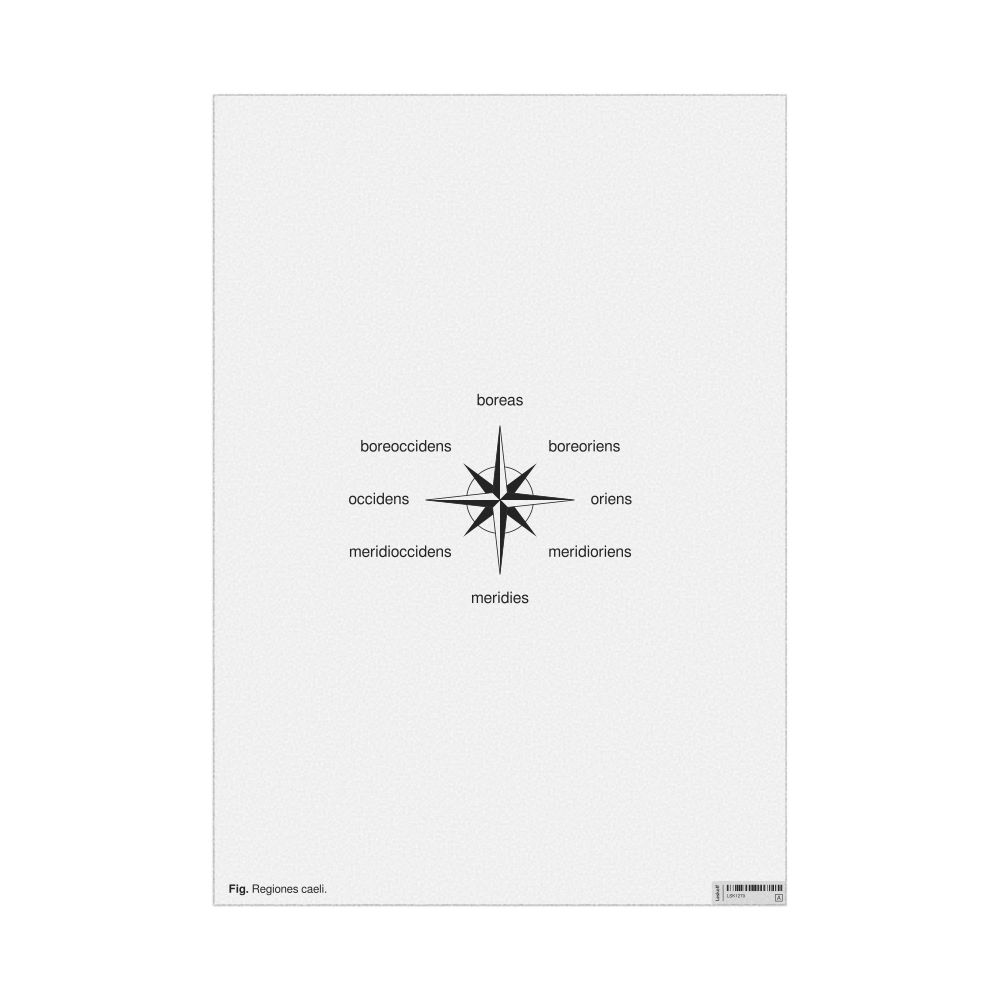 Leskoff Cardinal Directions Poster, Latin-Labeled, image 1 of 2