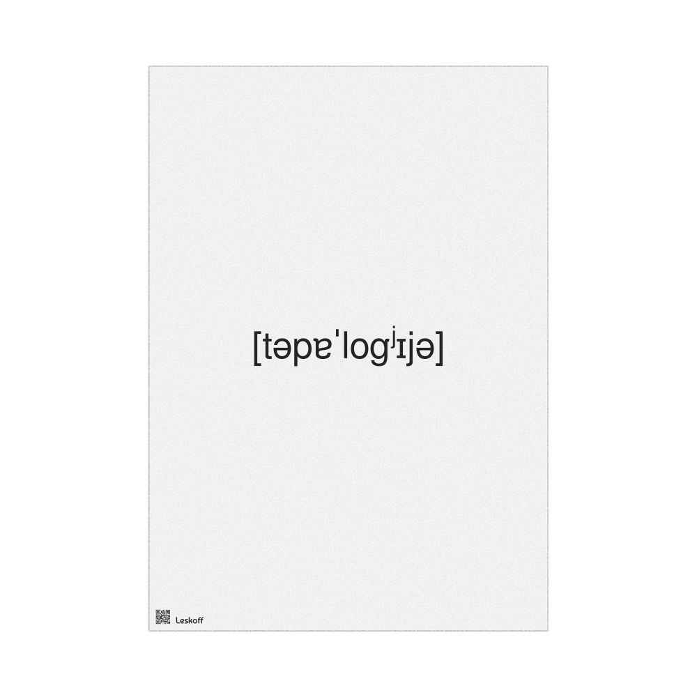 Leskoff топология IPA Transcription Poster, image 1 of 1