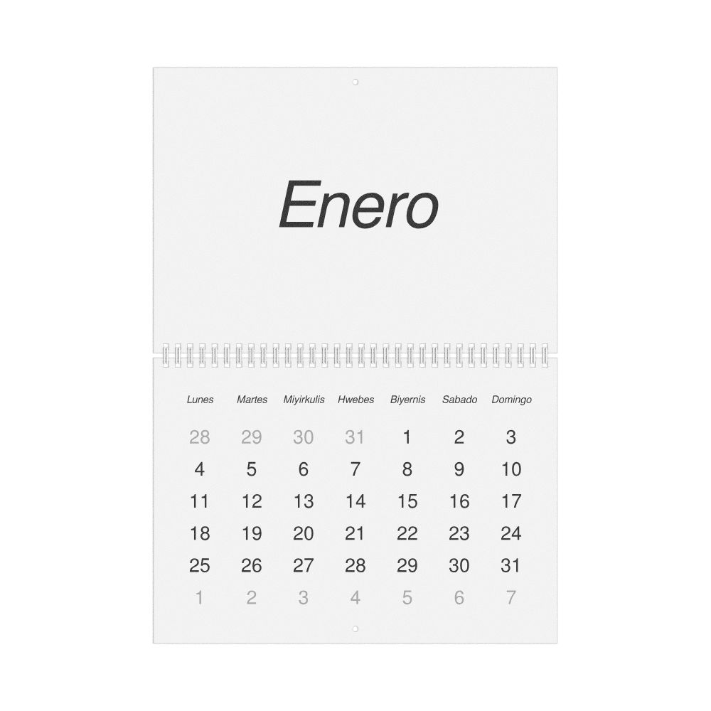 Leskoff 2027 Wall Calendar, Masbateño-Labeled, Monday-Start Layout, Wire-Bound, 11.7 x 8.3 in (29.7 x 21.0 cm), image 1 of 1