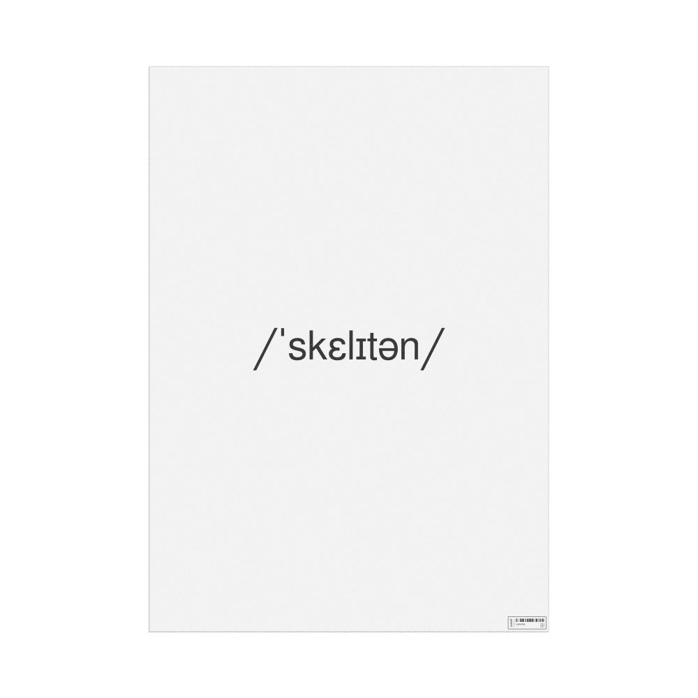 Leskoff skeleton IPA Transcription Poster, image 1 of 1