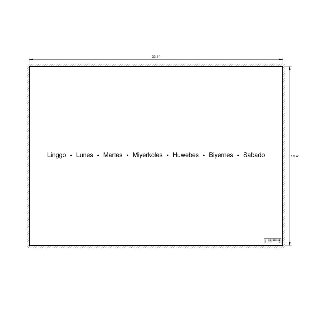 Leskoff Days of the Week Poster, Tagalog-Labeled, image 1 of 1