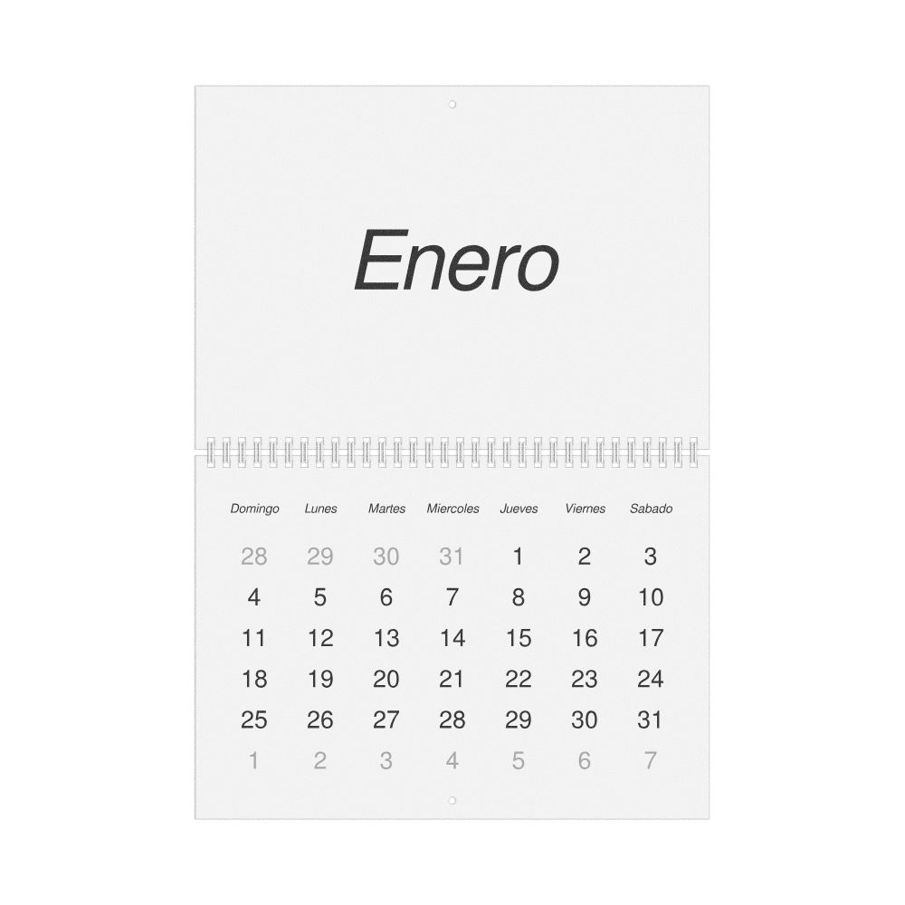 Leskoff 2026 Wall Calendar, Chavacano-Labeled, Sunday-Start Layout, Wire-Bound, 11.7 x 8.3 in (29.7 x 21.0 cm), image 1 of 1