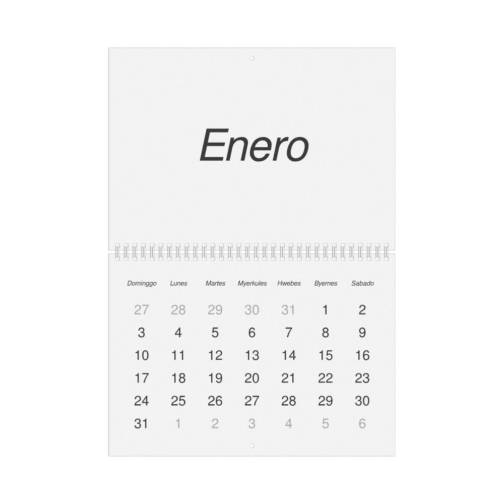 Leskoff 2027 Wall Calendar, Karay-a-Labeled, Sunday-Start Layout, Wire-Bound, 11.7 x 8.3 in (29.7 x 21.0 cm), image 1 of 1