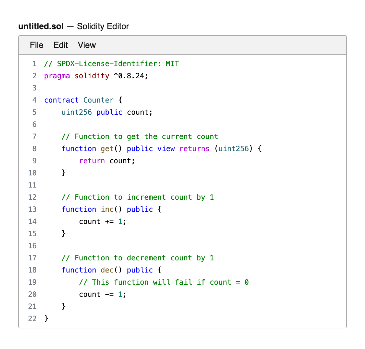 Solidity Editor
