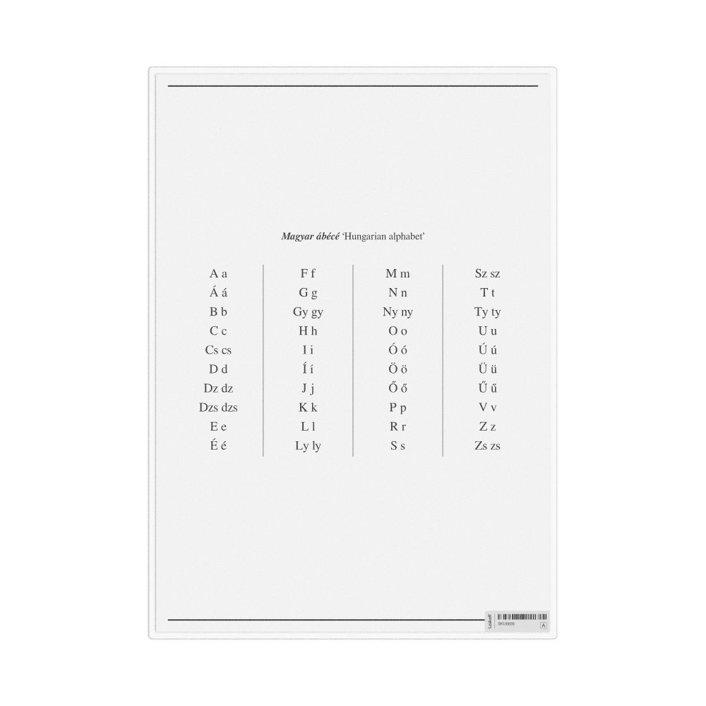 Leskoff Hungarian Alphabet Chart, image 1 of 1