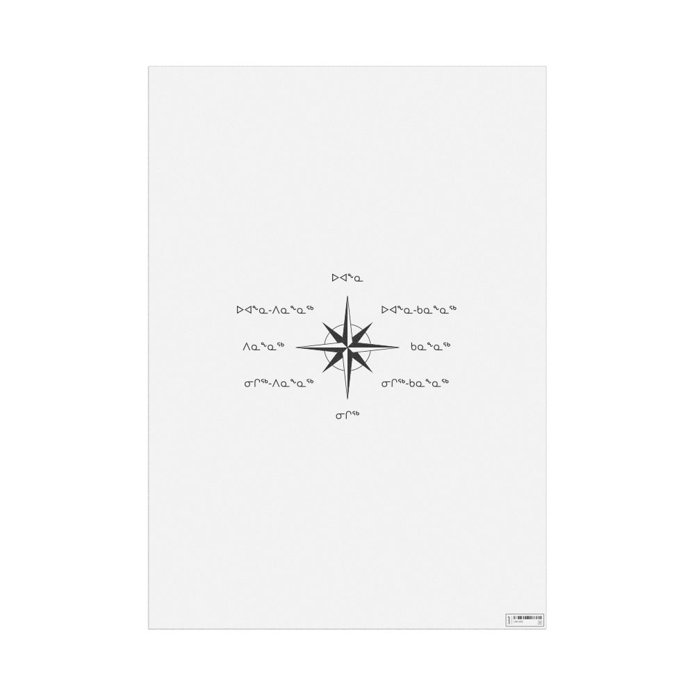 Leskoff Cardinal Directions Poster, Inuktitut-Labeled, image 1 of 2