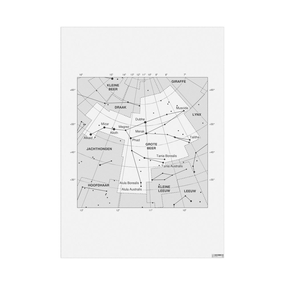 Leskoff Ursa Major Constellation Poster, Dutch-Labeled, image 1 of 1